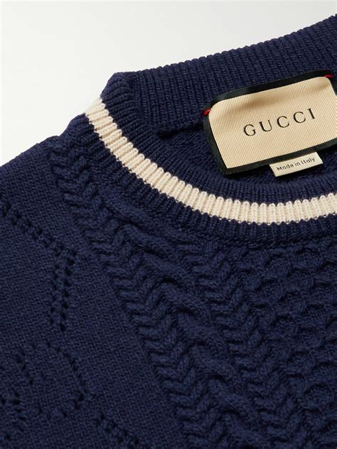 gucci cable knit sweater with ties|net a porter gucci.